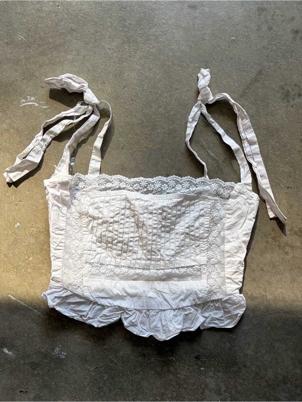 White Lace cropped corset/camisole top